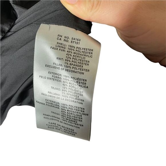 Levi's Faux Fur trim Snorkel Bomber jacket Medium black - Picture 13 of 13